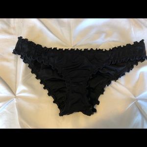Black ruffled bottoms
